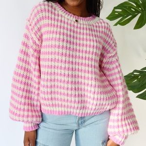 Grey Bandit Manhattan Sweater in Pink